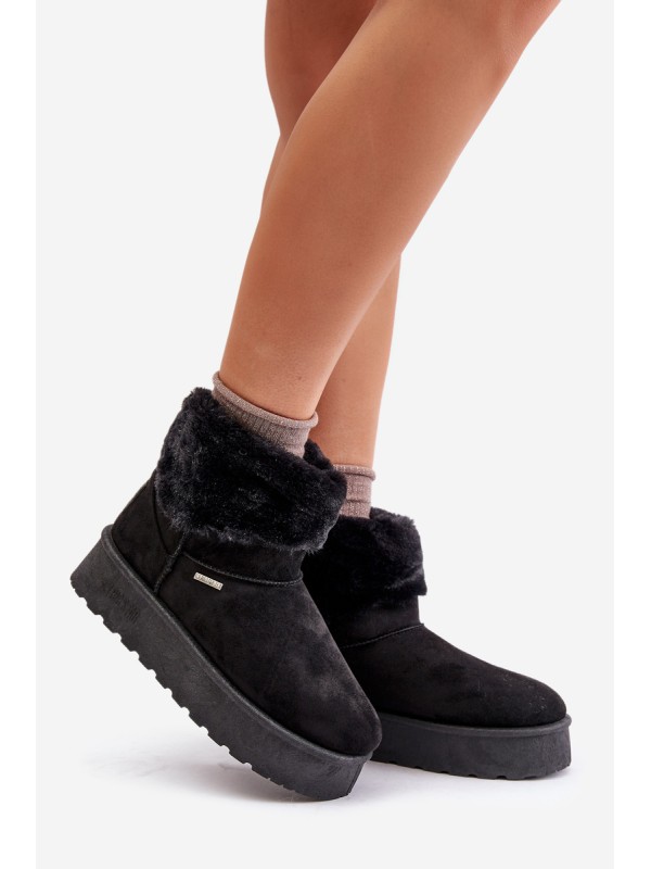 Snow boots on platform with fur Big Star OO274A108 Black