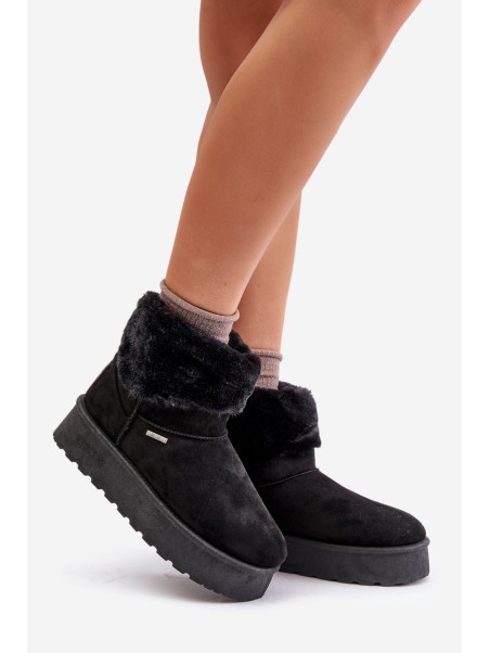 Snow boots on platform with fur Big Star OO274A108 Black