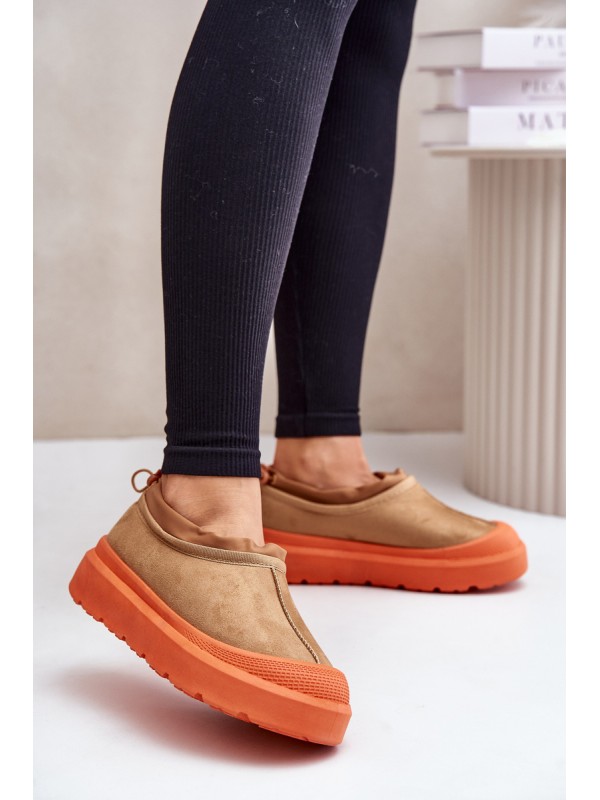 Women's Snow Boots On Platform With Low Shaft Camel Izamine 2