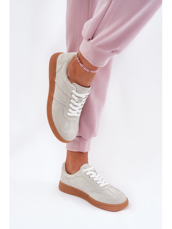 Suede Low Sneakers Women Grey Paliana 2