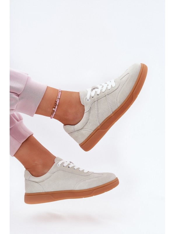 Suede Low Sneakers Women Grey Paliana