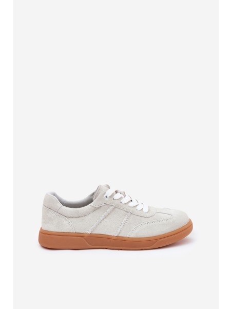 Suede Low Sneakers Women Grey Paliana