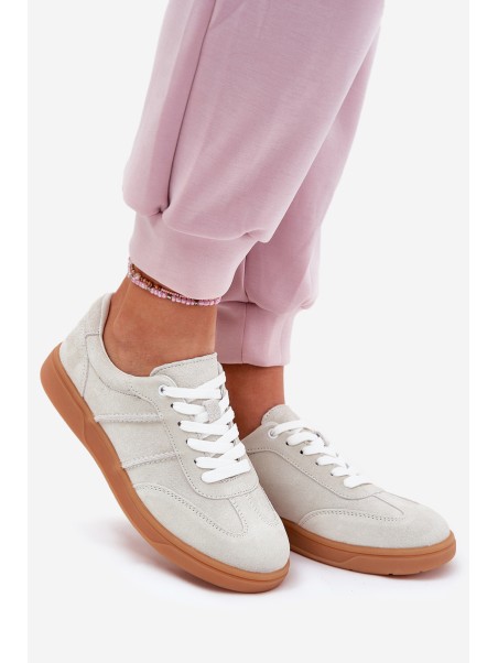 Suede Low Sneakers Women Grey Paliana