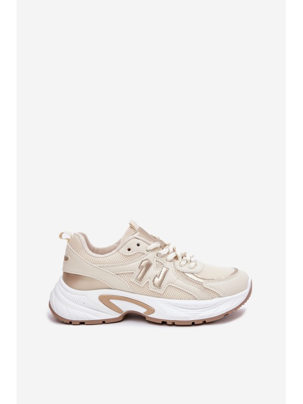 Women's Sneakers On A Chunky Sole Beige Davira