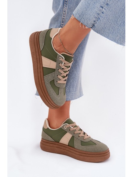 Women's Platform Sneakers Green Dovina