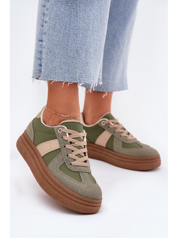 Women's Platform Sneakers Green Dovina 2