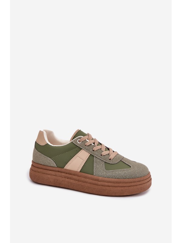 Women's Platform Sneakers Green Dovina