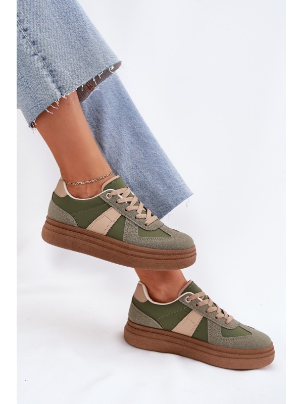 Women's Platform Sneakers Green Dovina