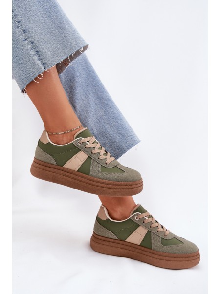 Women's Platform Sneakers Green Dovina