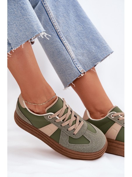 Women's Platform Sneakers Green Dovina