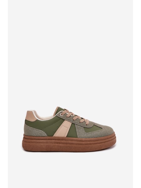 Women's Platform Sneakers Green Dovina