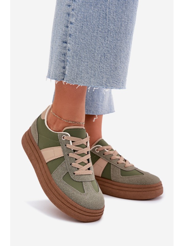 Women's Platform Sneakers Green Dovina