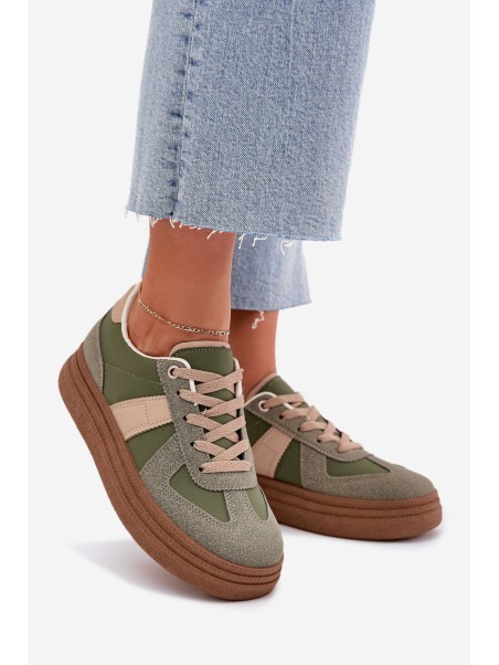 Women's Platform Sneakers Green Dovina