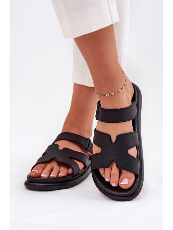 Rubber Women's Slippers With Strap Black Tavirae 2