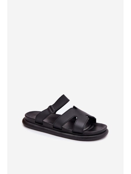 Rubber Women's Slippers With Strap Black Tavirae