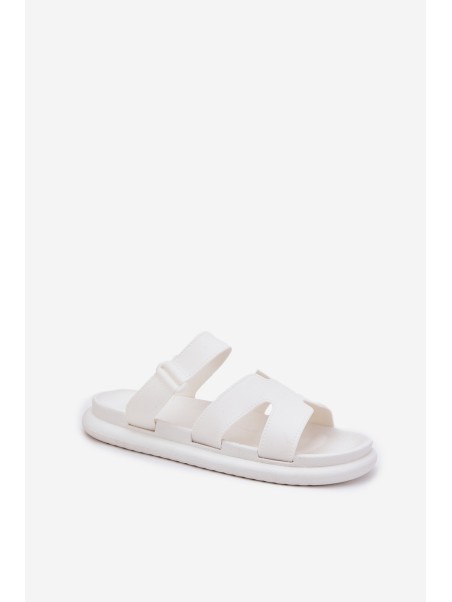 Rubber Women's Slippers With Strap White Tavirae