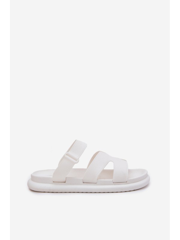 Rubber Women's Slippers With Strap White Tavirae
