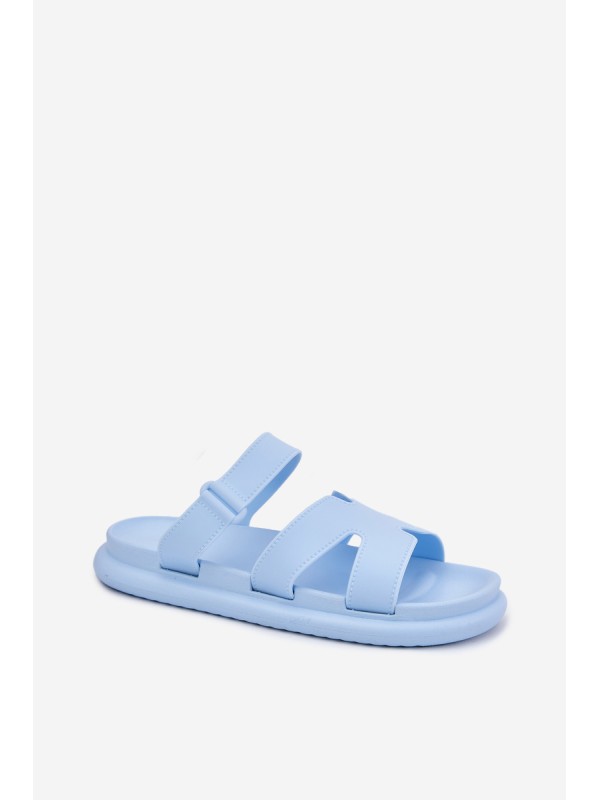 Women's Rubber Slippers With Strap Blue Tavirae
