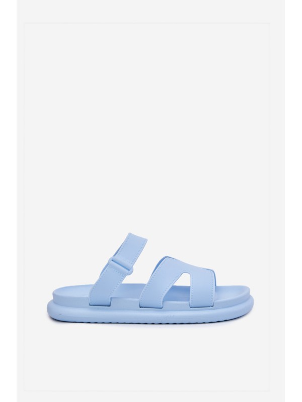 Women's Rubber Slippers With Strap Blue Tavirae