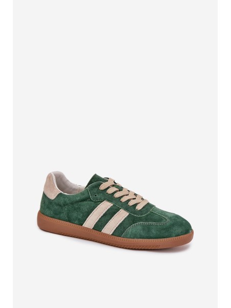 Women's Suede Sneakers Green Sirella