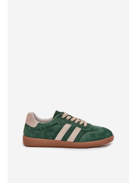 Women's Suede Sneakers Green Sirella