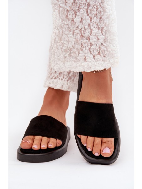 Ladies Platform Sandals Made Of Eco Suede Black Jorina