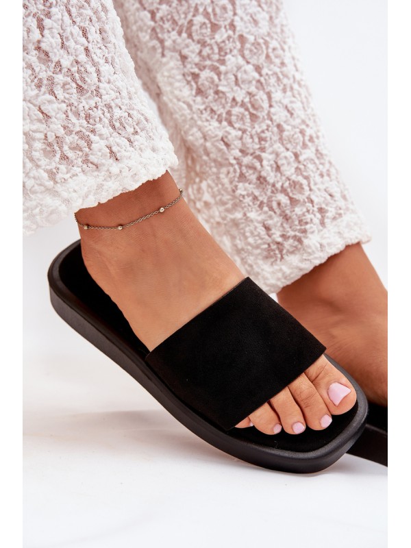 Ladies Platform Sandals Made Of Eco Suede Black Jorina