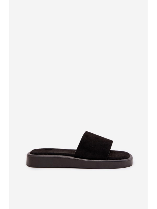 Ladies Platform Sandals Made Of Eco Suede Black Jorina