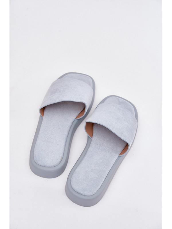 Ladies Platform Sandals Made Of Eco Suede Light Blue Jorina