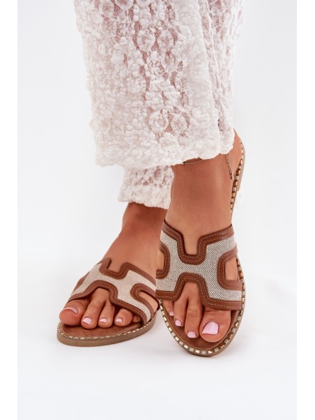 Women's Flat Heeled Sandals Brown Vereya