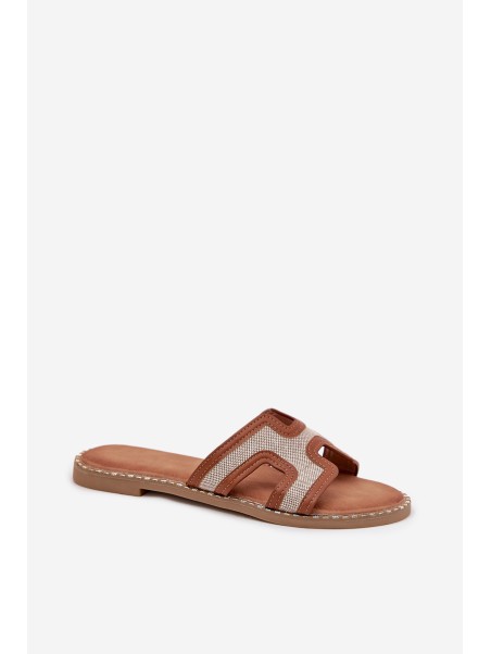 Women's Flat Heeled Sandals Brown Vereya