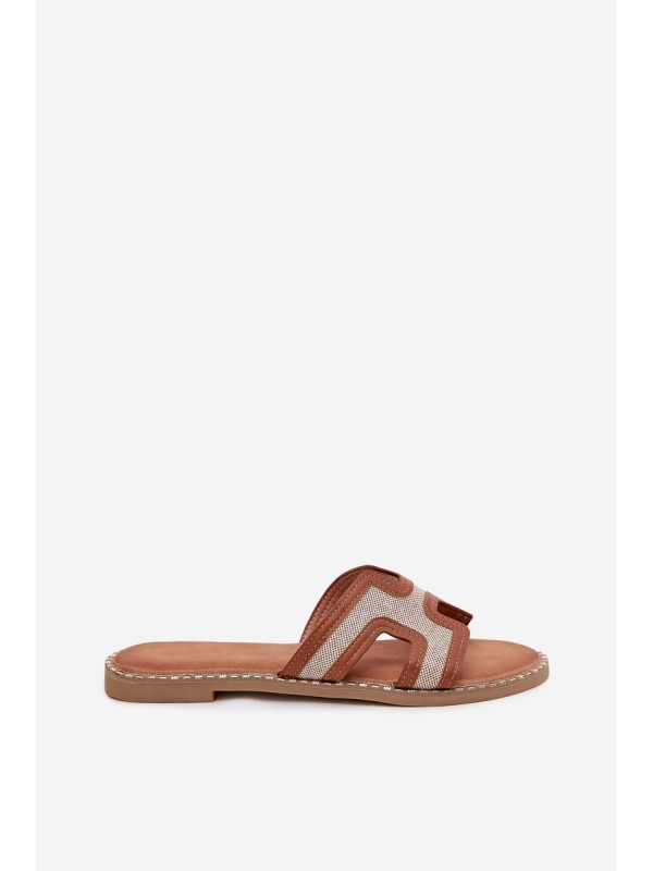 Women's Flat Heeled Sandals Brown Vereya