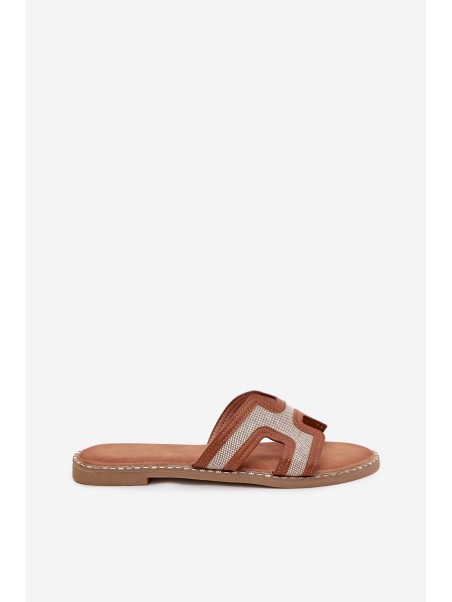 Women's Flat Heeled Sandals Brown Vereya