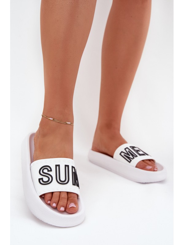 Women's Slippers On Thick Sole SUMMER White Vinceza 76051