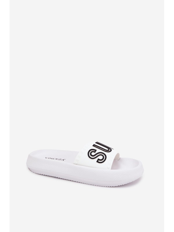 Women's Slippers On Thick Sole SUMMER White Vinceza 76051