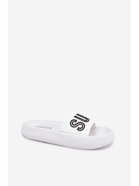 Women's Slippers On Thick Sole SUMMER White Vinceza 76051