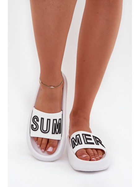 Women's Slippers On Thick Sole SUMMER White Vinceza 76051