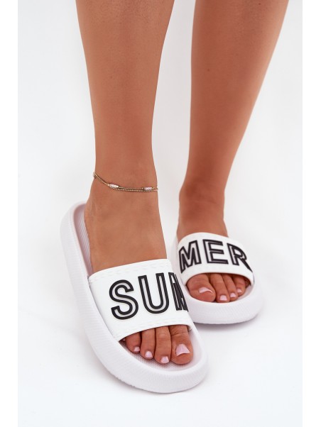 Women's Slippers On Thick Sole SUMMER White Vinceza 76051