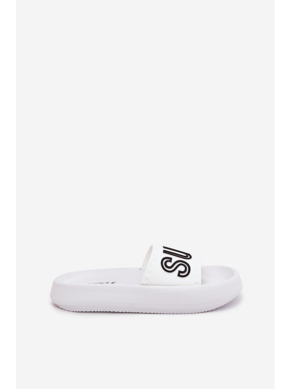 Women's Slippers On Thick Sole SUMMER White Vinceza 76051