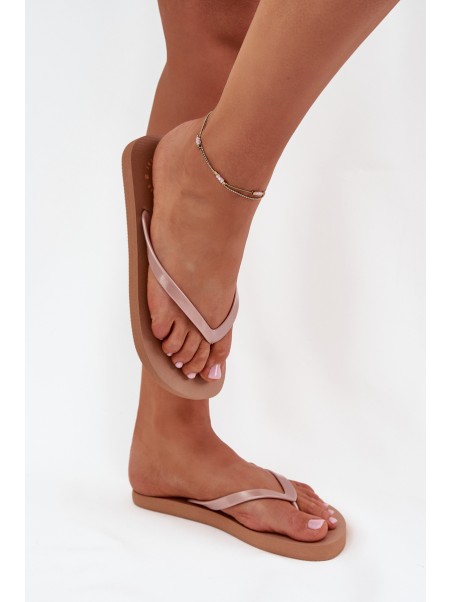 Women's Flip Flops Light Brown 4FMM00FFLIF018-82S