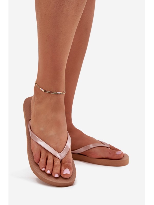 Women's Flip Flops Light Brown 4FMM00FFLIF018-82S