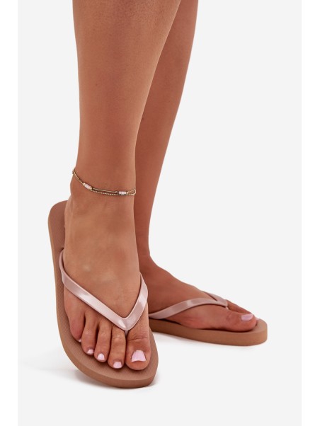 Women's Flip Flops Light Brown 4FMM00FFLIF018-82S