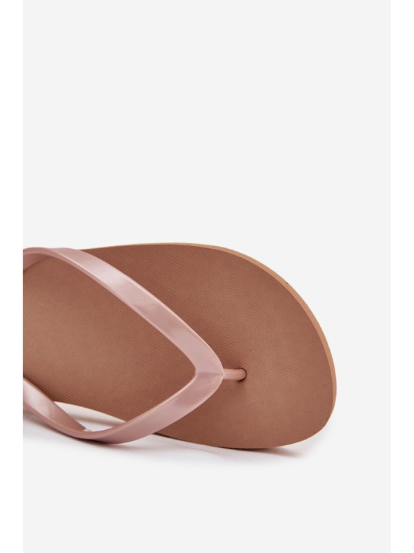 Women's Flip Flops Light Brown 4FMM00FFLIF018-82S