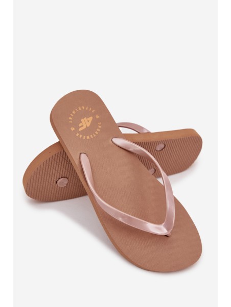 Women's Flip Flops Light Brown 4FMM00FFLIF018-82S