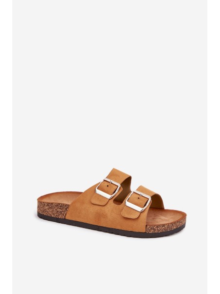 Women's Cork Platform Sandals With Buckles Camel Livara