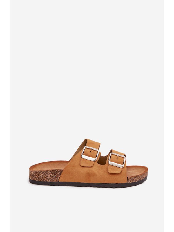 Women's Cork Platform Sandals With Buckles Camel Livara
