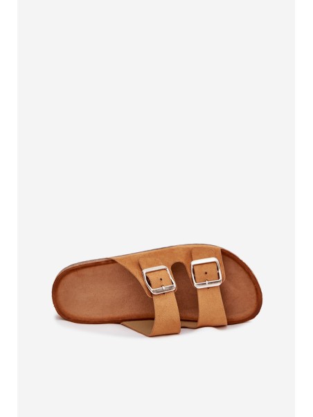 Women's Cork Platform Sandals With Buckles Camel Livara