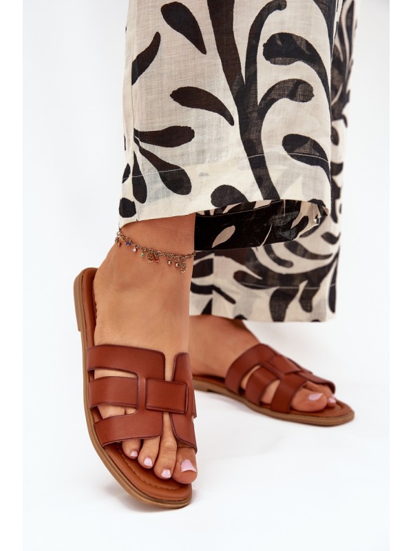Women's sandals on flat heel Camel Mirona 2