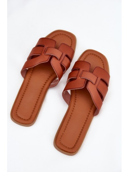 Women's sandals on flat heel Camel Mirona