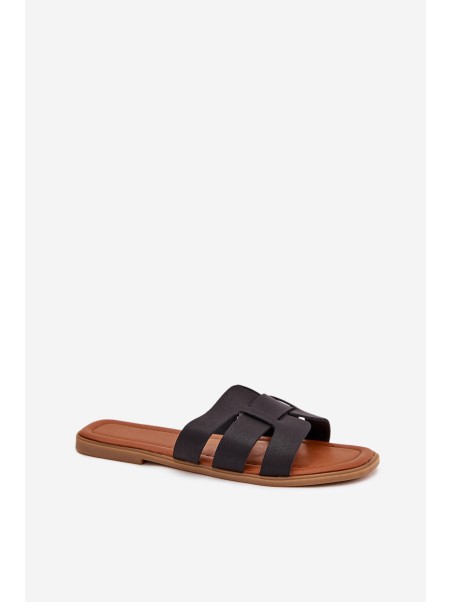Women's Flat Heeled Sandals Black Mirona